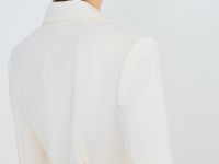 Однобортный жакет из поливискозы, Бежевый