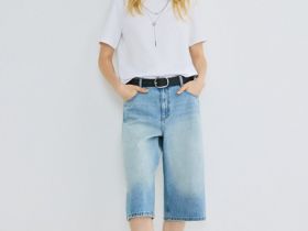 Футболка с декором на горловине, Белый