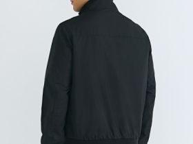 Бомбер с контрастными деталями, Черный