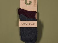 Носки Cozy Home, бордо/серый