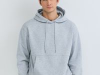 Базовое худи с карманом-кенгуру, Серый