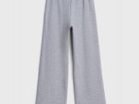 Широкие трикотажные брюки для девочек, Серый