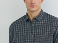 Рубашка в клетку, Серый