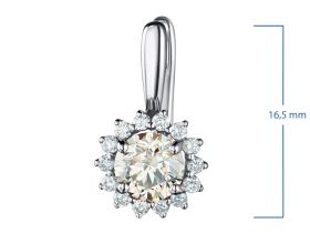 Серьги из белого золота э4712сг05210007