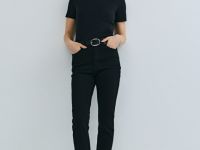 Базовая футболка из плотного хлопка, Черный