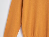 Джемпер из хлопка и шерсти с округлым вырезом