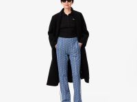 Женские расклешенные спортивные брюки Lacoste с монограммой