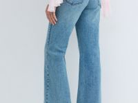 Джинсы Клёш с эластаном, Голубой