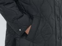 Удлинённая куртка с капюшоном, Черный