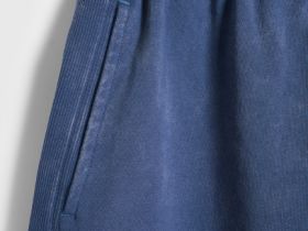 Шорты из футера с эффектом стирки, Синий