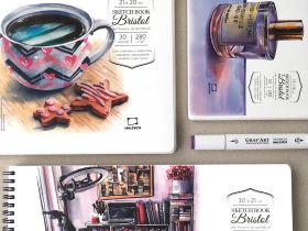 Скетчбук для графики и маркеров Малевичъ Bristol 30х21 см 30 л 280 г