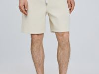 Джинсовые шорты с эластичным поясом, Белый