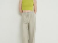 Укороченный топ в рубчик, Зеленый