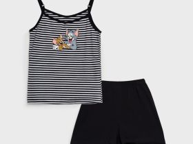 Комплект трикотажный для девочек: майка, шорты