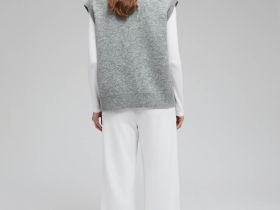 Трикотажный жилет с шерстью