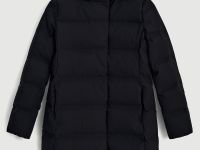 Пуховое полупальто с капюшоном