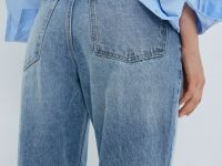 Джинсы Boyfriend с низкой посадкой, Голубой