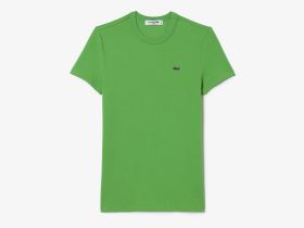 Женская хлопковая футболка Lacoste свободного кроя