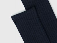 Высокие носки в рубчик, Синий