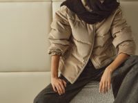 Утеплённая куртка из вельвета, Бежевый