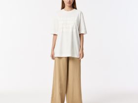 Женская хлопковая футболка Lacoste