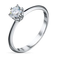 Помолвочное кольцо из серебра э0612кц05091100_white