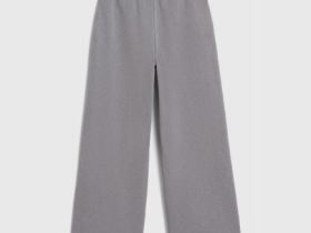 Широкие трикотажные брюки для девочек, Серый