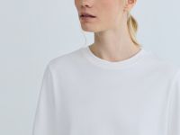 Базовый лонгслив из хлопка, Белый