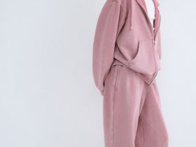 Трикотажные брюки с эффектом стирки для девочек, Розовый