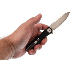 Складной нож Dr.Tech W3896MB, сталь D2, рукоять микарта, черный