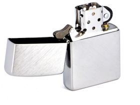 Зажигалка ZIPPO с покрытием Herringbone Sweep, латунь/сталь, серебристая, матовая, 36x12x56 мм