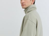 Толстовка с воротником-стойкой на молнии, Желтый