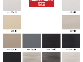 Набор акрила Talens "Amsterdam" 12 цв*20 мл, серые оттенки