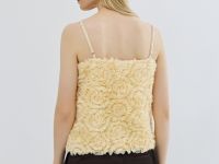 Фактурный топ на бретелях, Золотой