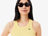 Женская облегающая хлопковая майка Lacoste