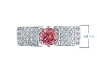 Кольцо из белого золота э0912кц07160700_pink