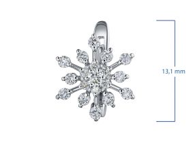 Серьги из белого золота с бриллиантами э4701сг09151700