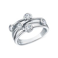 Серебряное кольцо с фианитами