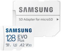 Карта памяти Samsung Evo Plus microSDXC U3 Class 10 128GB с адаптером MB-MC128SA/CN