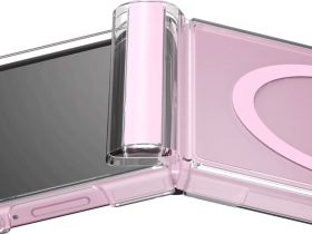 Чехол Araree Duple 360 M для Galaxy Z Flip8 прозрачный+розовый