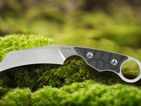 Нож с фиксированным клинком Ruike FS68-B, сталь 14C28N, рукоять G10, черный