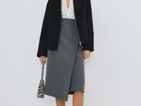 Куртка из пальтовой ткани с шерстью, Черный