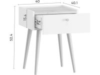 Тумба прикроватная Бриджфорд 40x52 Белый