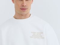 Базовый свитшот с принтом, Белый