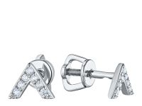 Пусеты из белого золота с бриллиантами э4701пс03210512