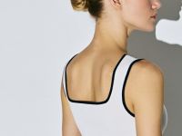 Вязаный топ с контрастной отделкой, Белый