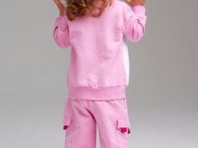 Комплект детский трикотажный для девочек: толстовка, брюки