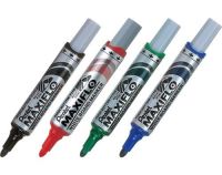 Маркер для досок с жидкими чернилами и кнопкой подкачки чернил Pentel "Maxiflo" 4 мм, черный