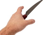 Нож Barmaley Knives Буратино L, сталь VG-10, рукоять микарта, красный