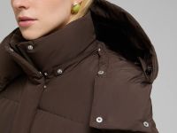 Удлиненный пуховик с натуральным пухом